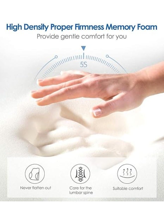 وسادة ميموري فوم لدعم الرقبة والظهر للمقاعد والسيارات، تصميم مريح لتخفيف الضغط وتحسين وضعية الجلوس - Image 3